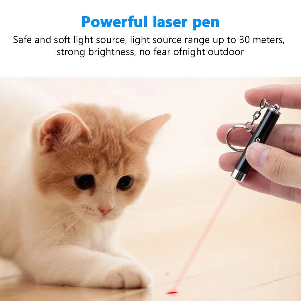 Interactive Cat Laser Toy Pen - 2-in-1 LED for Kitten Training and Play